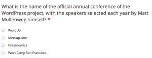 Is WCSF the "official" conference of the WP community, or isn't it?