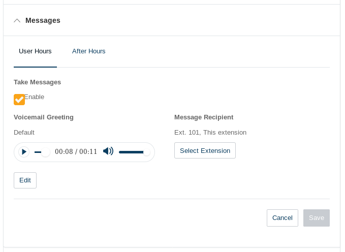 Voicemail Settings